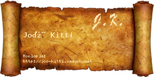Joó Kitti névjegykártya