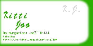 kitti joo business card